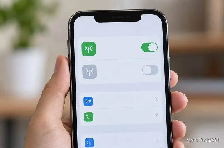 Un téléphone affiche des boutons génériques de sélection de ligne cellulaire dans un écran de paramètres de réseau mobile.