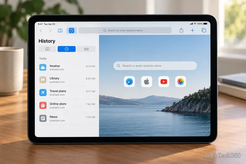 Por que você deve limpar o histórico do iPad regularmente
