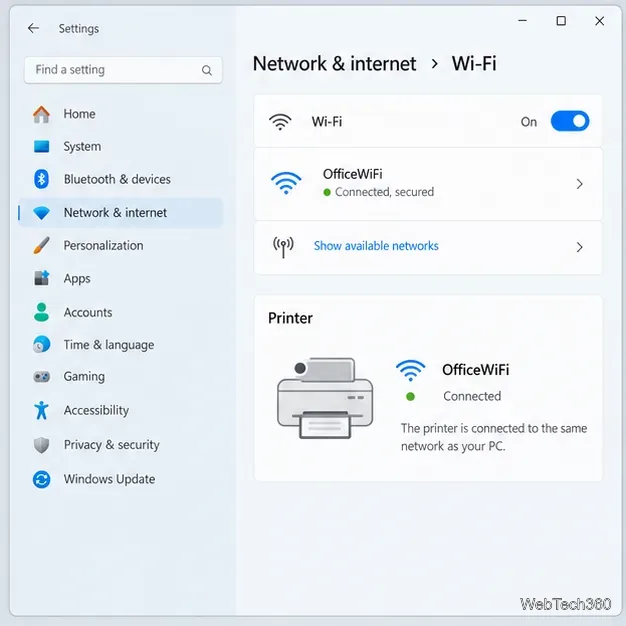 Na tela Adicionar dispositivo do Windows 11, a busca por impressoras oferece a opção Adicionar manualmente.