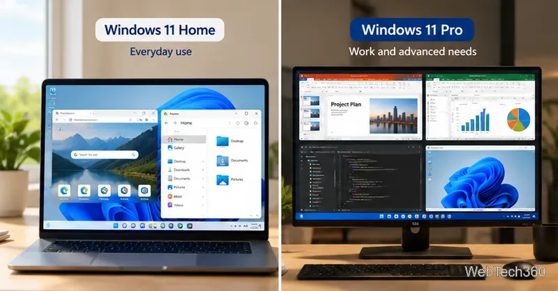 Windows 11 Pro ou Home: qual versão escolher?