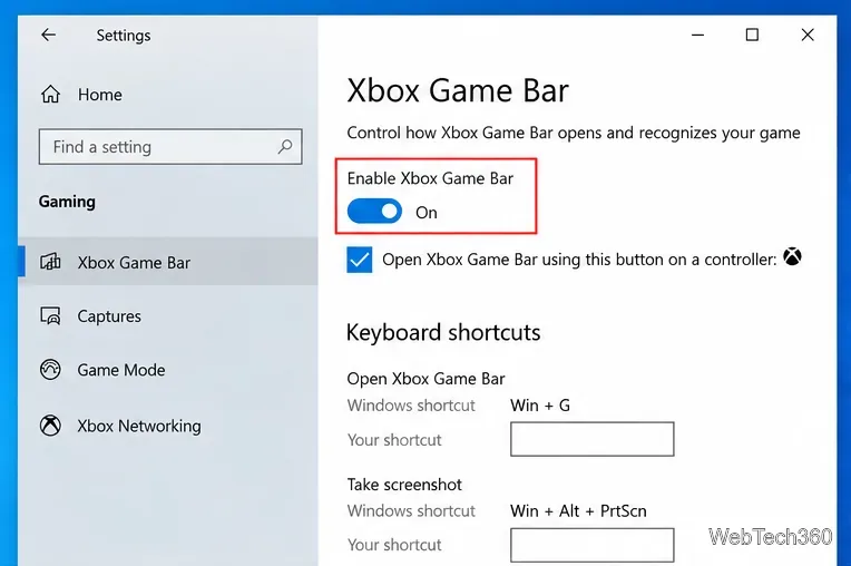 Xboxゲームバー：Windows 10で開く方法